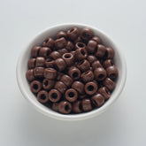 BD00045-01-coffee-brown-barrel-opaque-pony-beads-6×9mm