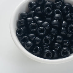 BD00048-02-pure-black-barrel-opaque-pony-beads-6×9mm
