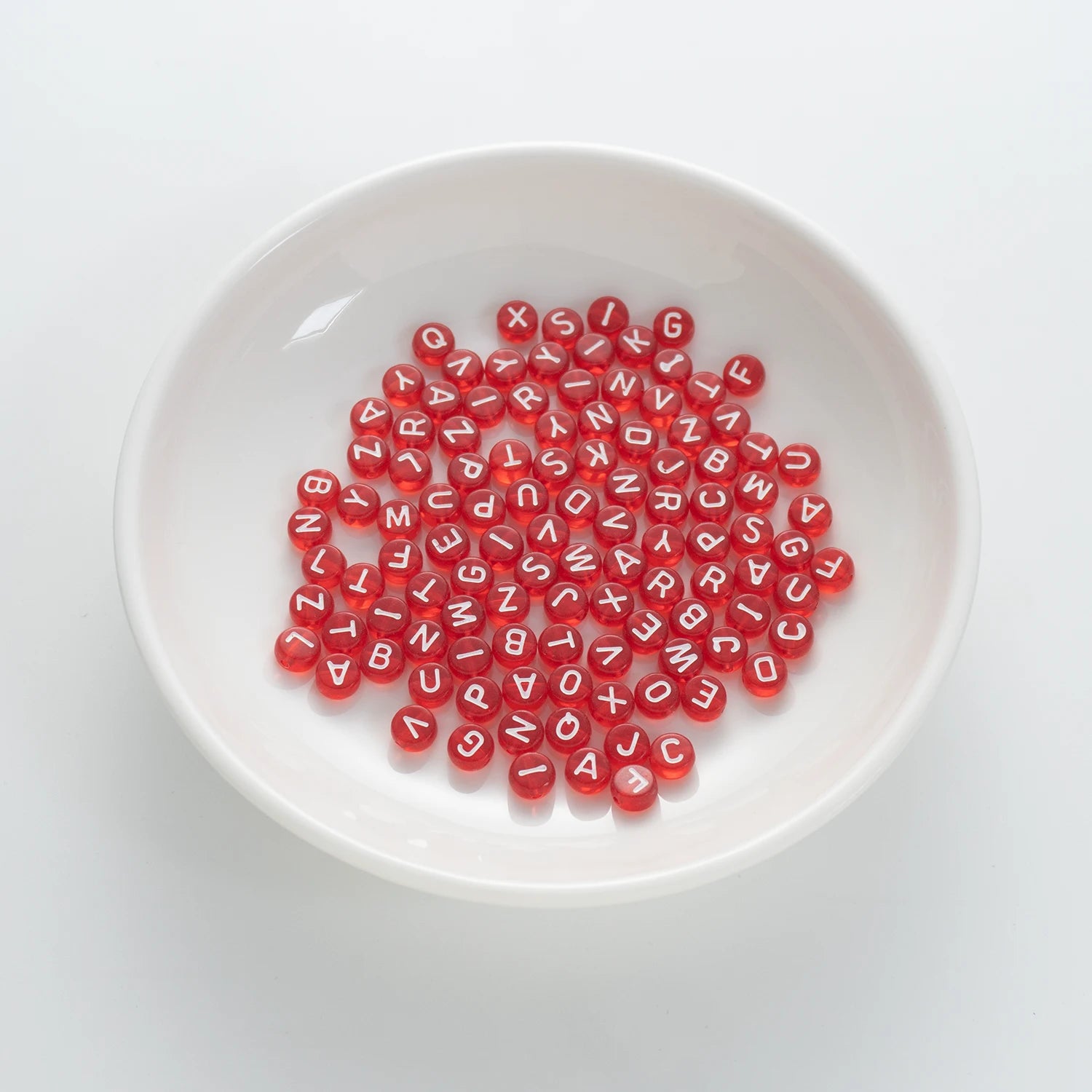 BD00057-01-white-letter-dark-red-transparent-coin-alphabet-beads-mix-4×7mm