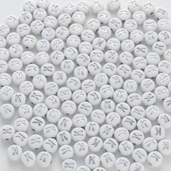 BD00094-02-silver-letter-white-opaque-coin-alphabet-beads-single-k-4×7mm