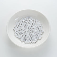 BD00096-01-silver-letter-white-opaque-coin-alphabet-beads-single-m-4×7mm