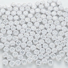 BD00096-02-silver-letter-white-opaque-coin-alphabet-beads-single-m-4×7mm
