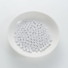 BD00105-01-silver-letter-white-opaque-coin-alphabet-beads-single-v-4×7mm
