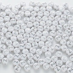 BD00109-02-silver-letter-white-opaque-coin-alphabet-beads-single-z-4×7mm