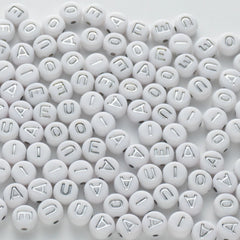 BD00110-02-silver-letter-white-opaque-coin-vowel-alphabet-beads-mix-4×7mm