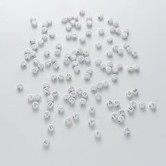 BD00110-03-silver-letter-white-opaque-coin-vowel-alphabet-beads-mix-4×7mm