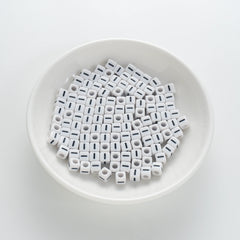 BD00120-01-black-letter-white-opaque-cube-alphabet-beads-single-i-7mm