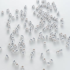 BD00120-03-black-letter-white-opaque-cube-alphabet-beads-single-i-7mm