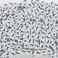 BD00121-02-black-letter-white-opaque-cube-alphabet-beads-single-j-7mm