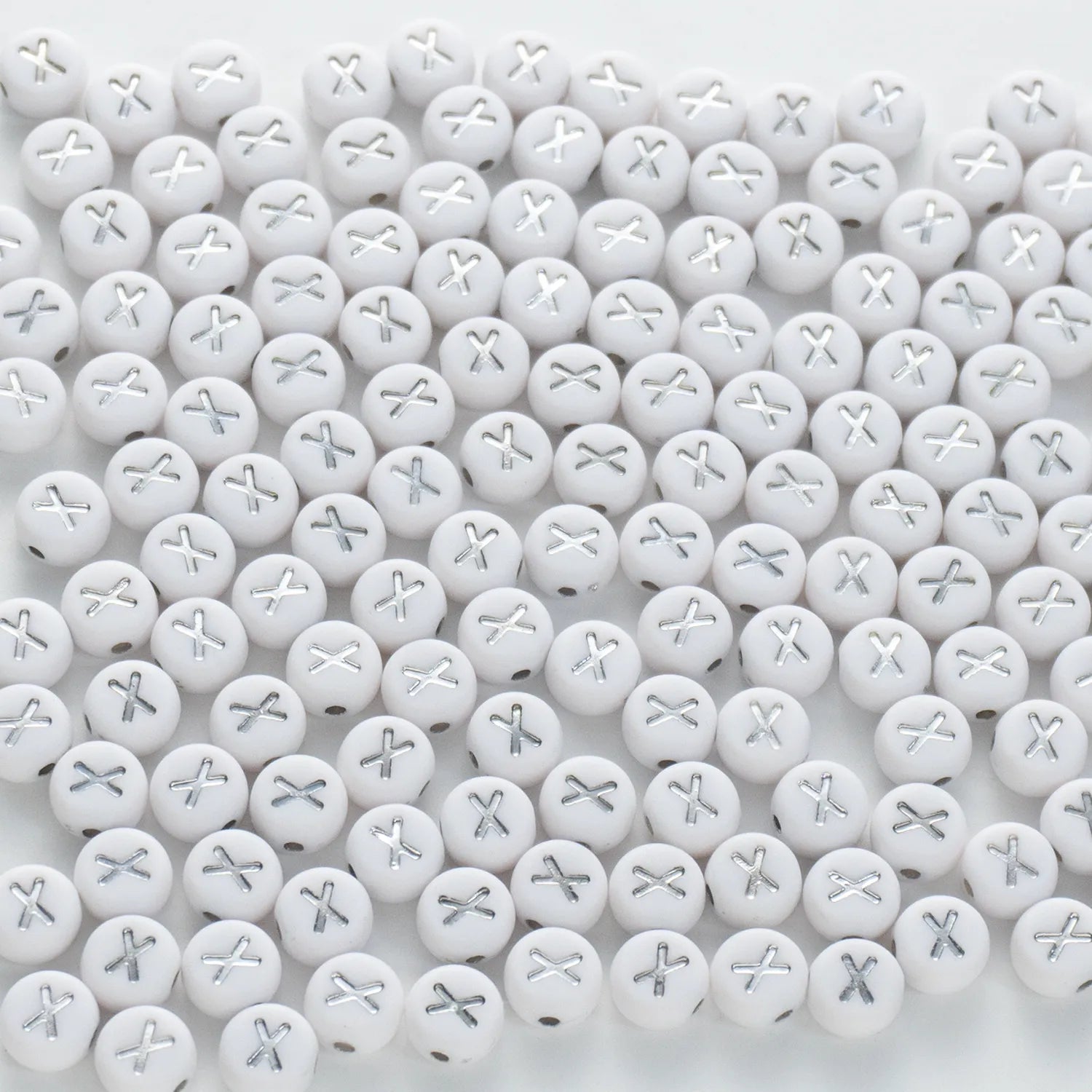 BD00107-02-silver-letter-white-opaque-coin-alphabet-beads-single-x-4×7mm