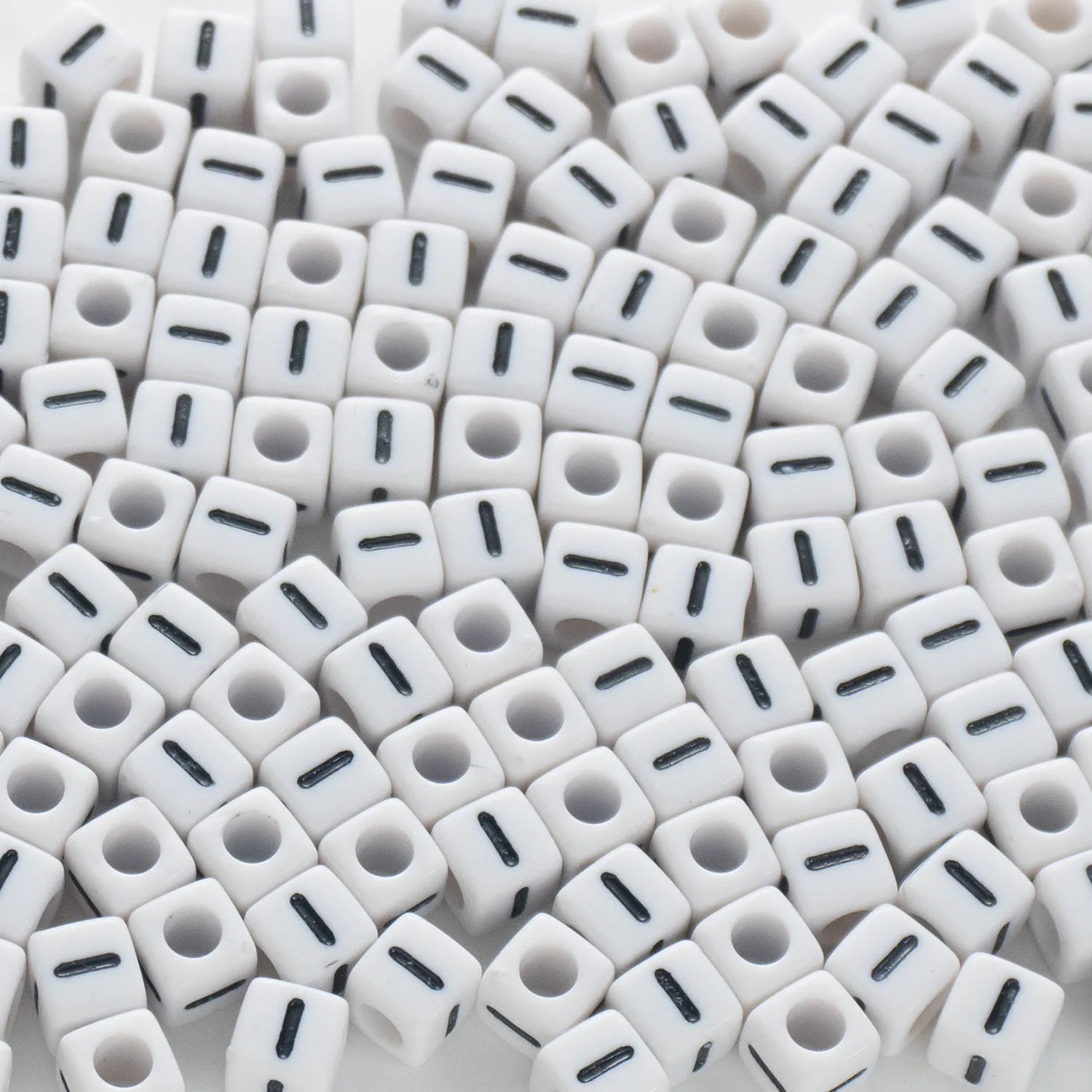BD00120-02-black-letter-white-opaque-cube-alphabet-beads-single-i-7mm