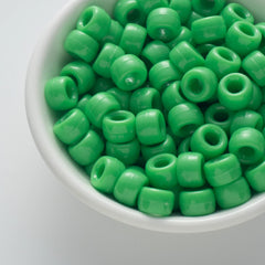 BW-00033-BD-02-grass-green-barrel-opaque-pony-beads-6×9mm