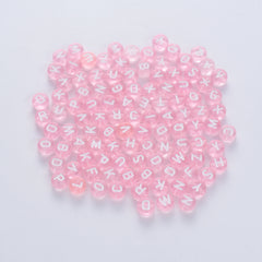 BW-00061-BD-02-white-letter-pastel-pink-transparent-coin-alphabet-beads-mix-4×7mm