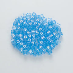 BW-00080-BD-02-white-letter-light-blue-transparent-cube-alphabet-beads-mix-6mm