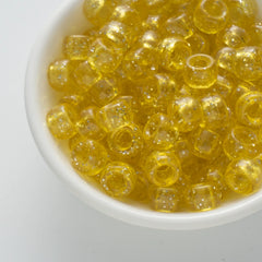 BW-00083-BD-02-biscotti-yellow-barrel-sparkle-pony-beads-6×9mm