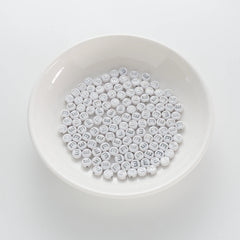 BW-00088-BD-01-silver-letter-white-opaque-coin-alphabet-beads-single-e-4×7mm