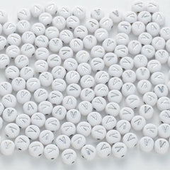 BW-00105-BD-02-silver-letter-white-opaque-coin-alphabet-beads-single-v-4×7mm