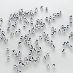BW-00112-BD-03-black-letter-white-opaque-cube-alphabet-beads-single-a-7mm