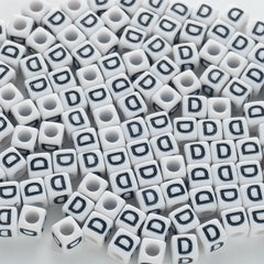BW-00115-BD-02-black-letter-white-opaque-cube-alphabet-beads-single-d-7mm