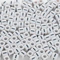 BW-00120-BD-02-black-letter-white-opaque-cube-alphabet-beads-single-i-7mm