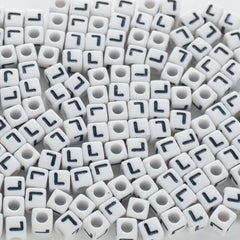 BW-00123-BD-02-black-letter-white-opaque-cube-alphabet-beads-single-l-7mm